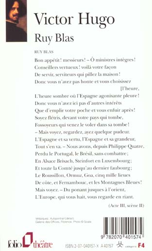 Back cover of Ruy Blas