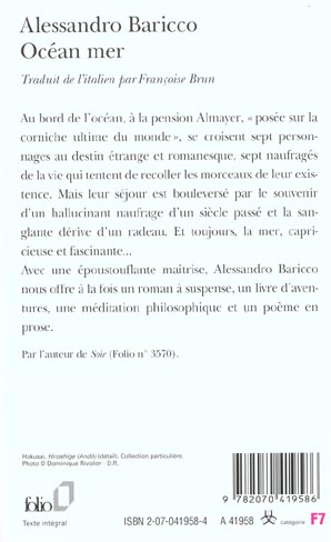 Back cover of Océan mer
