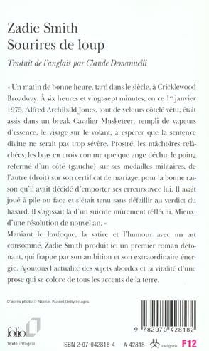 Back cover of Sourires de loup