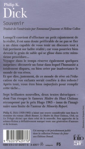Back cover of Souvenir