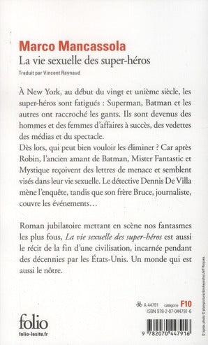 Back cover of La vie sexuelle des super-héros