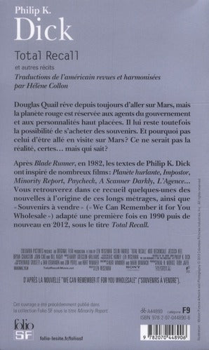 Back cover of Total recall