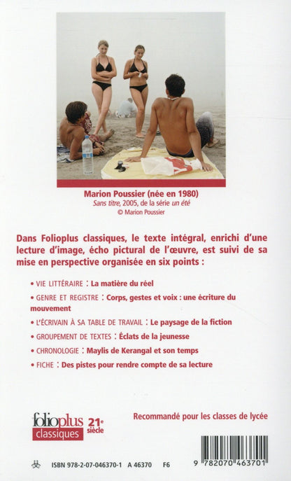 Back cover of Corniche Kennedy                     (dossier Judith Josse-Lafon ; lecture d'image Juliette Bertron)