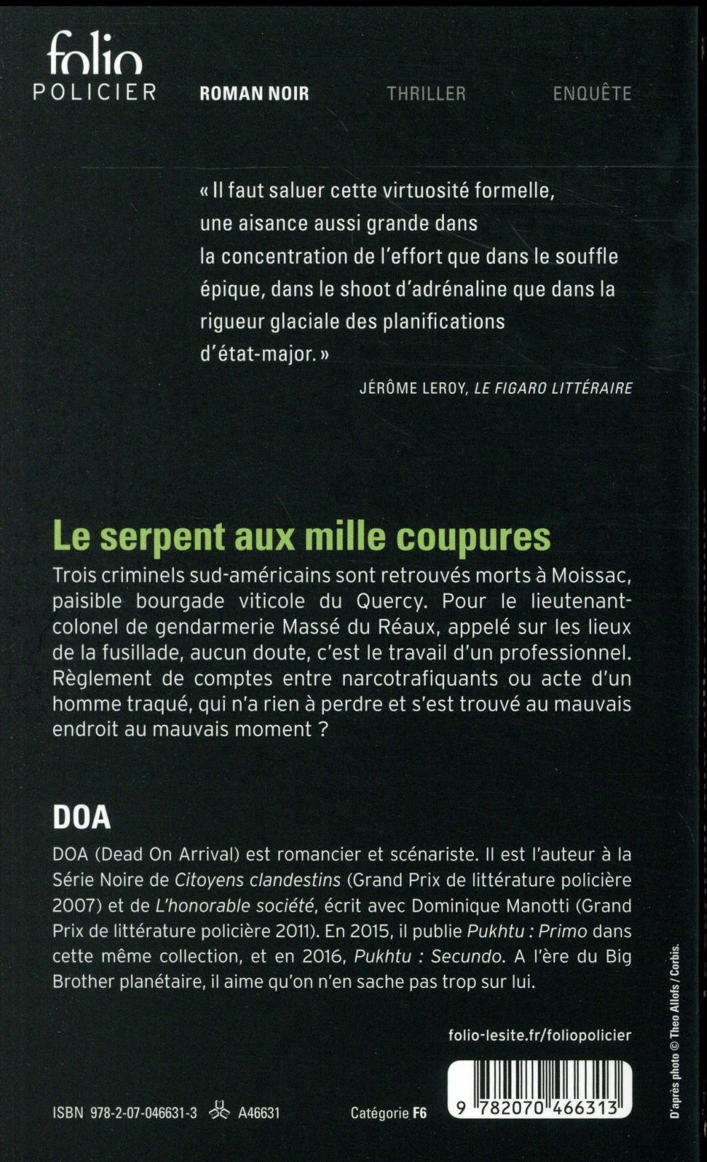 Back cover of Le serpent aux mille coupures