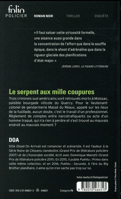 Back cover of Le serpent aux mille coupures