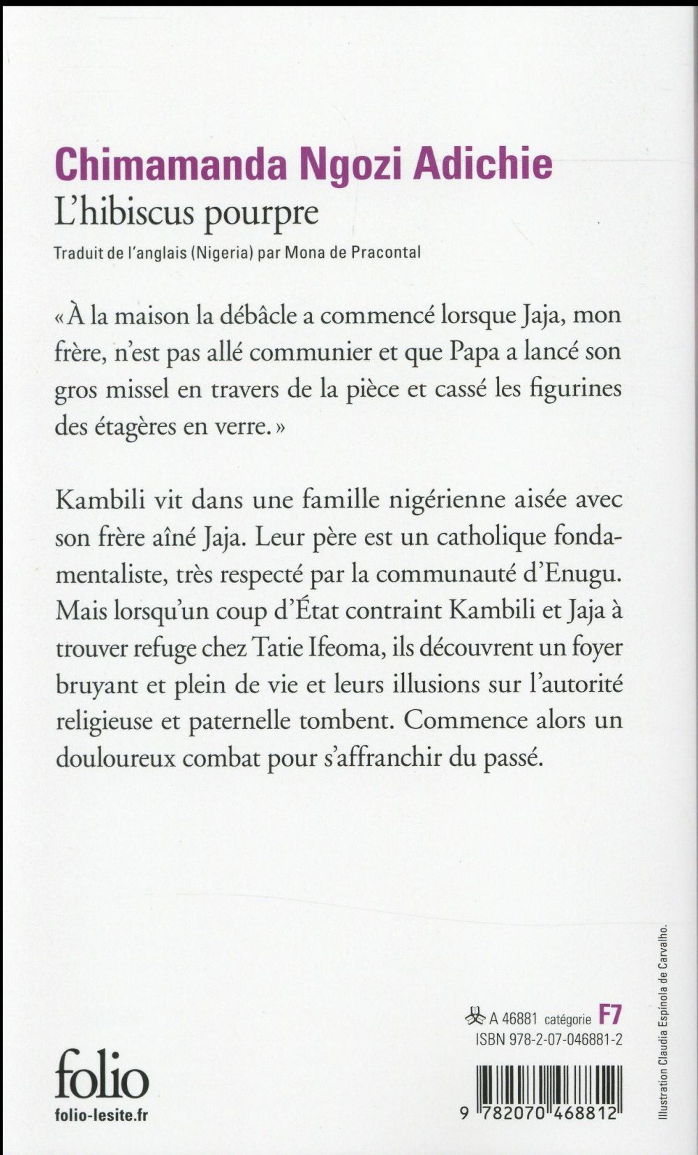 Back cover of L'hibiscus pourpre