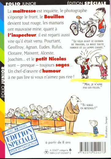 Back cover of Le petit Nicolas
