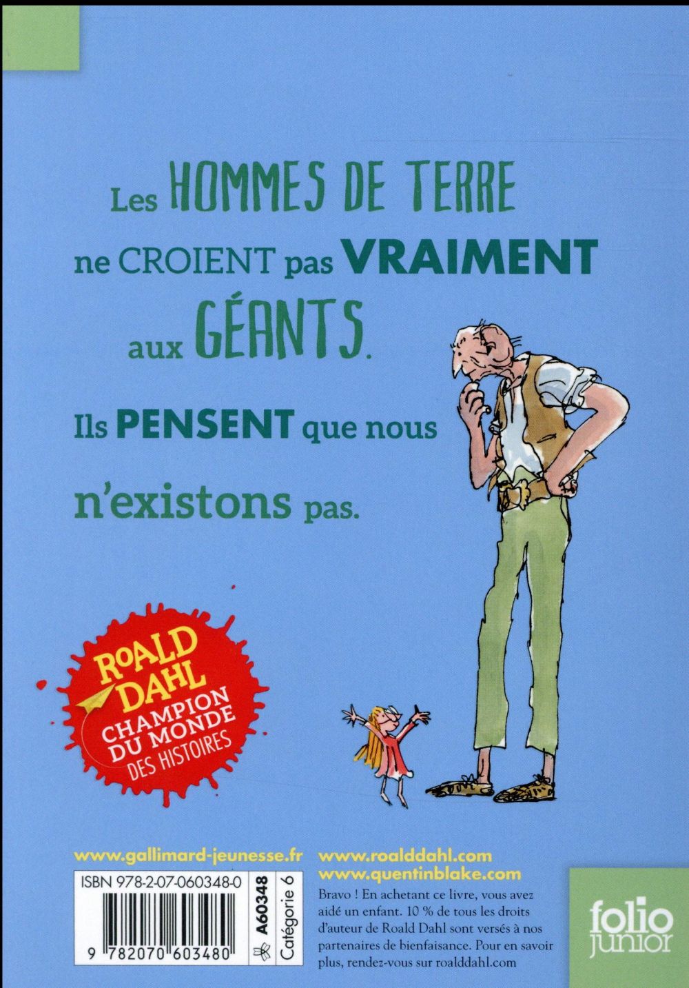 Back cover of Le bon gros géant