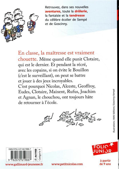 Back cover of Le petit Nicolas : les histoires inédites ; la rentrée du Petit Nicolas