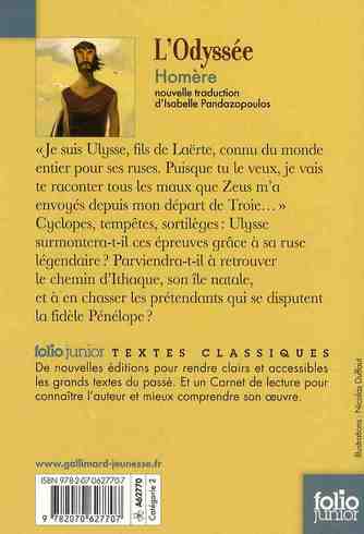 Back cover of L'odyssée