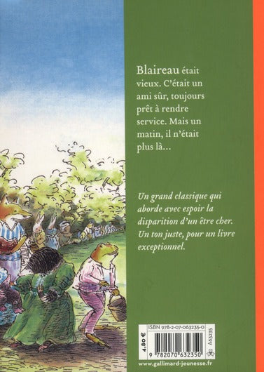 Back cover of Au revoir Blaireau                     (traduction conjointe Marie Saint-Dizier)