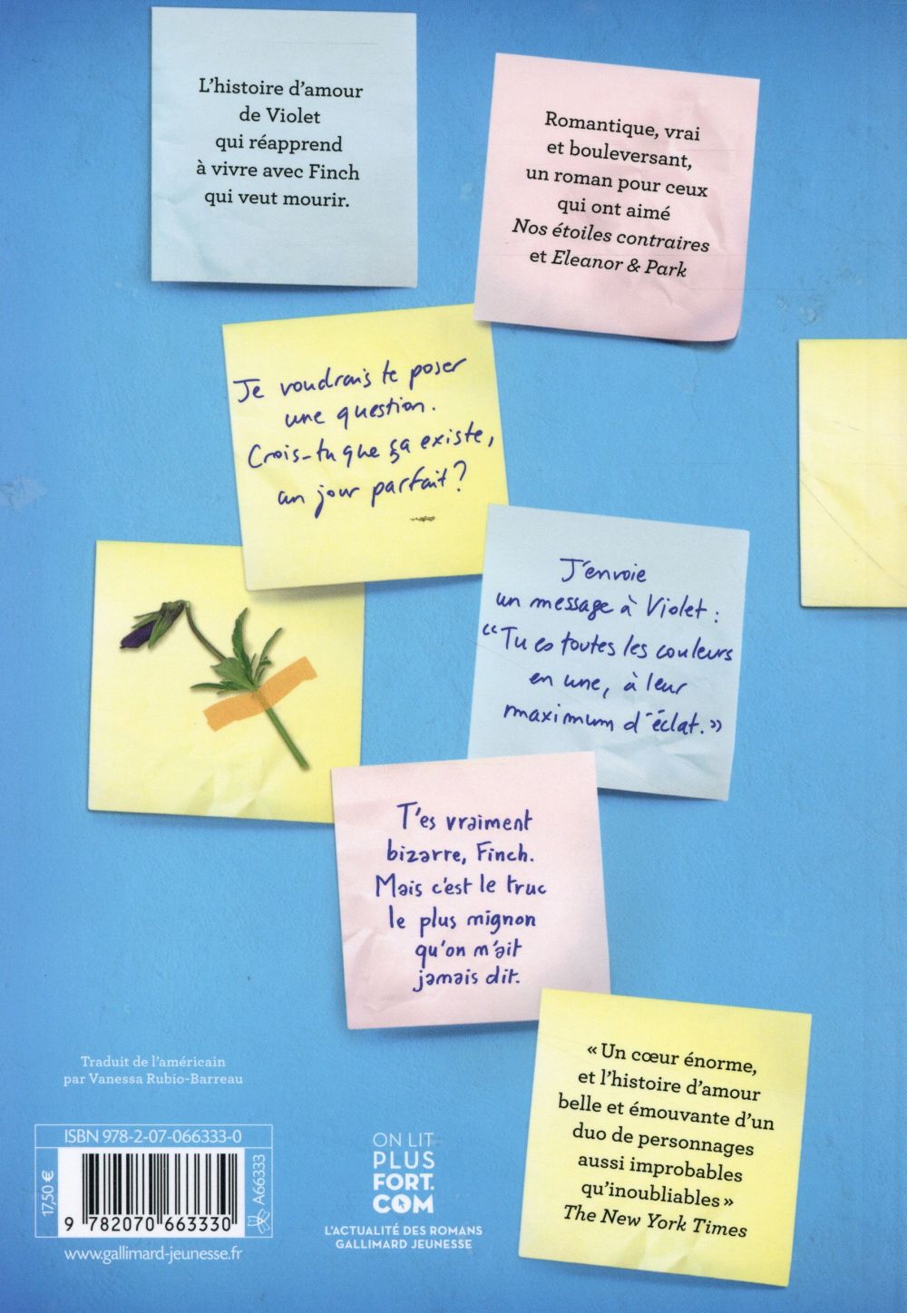 Back cover of Tous nos jours parfaits