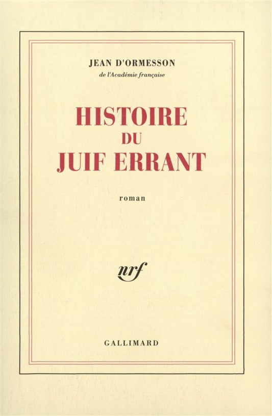 Front cover of Histoire du juif errant