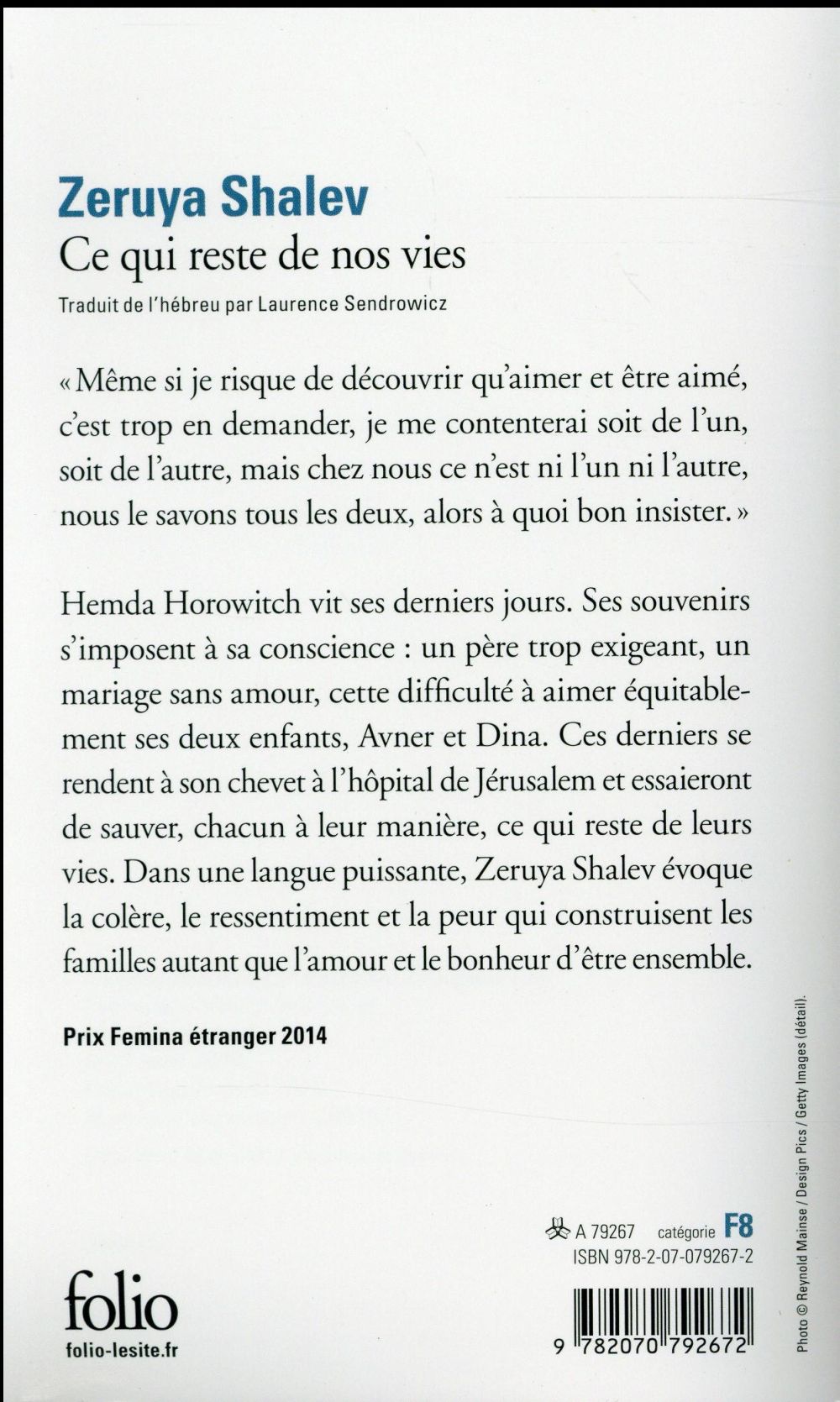 Back cover of Ce qui reste de nos vies