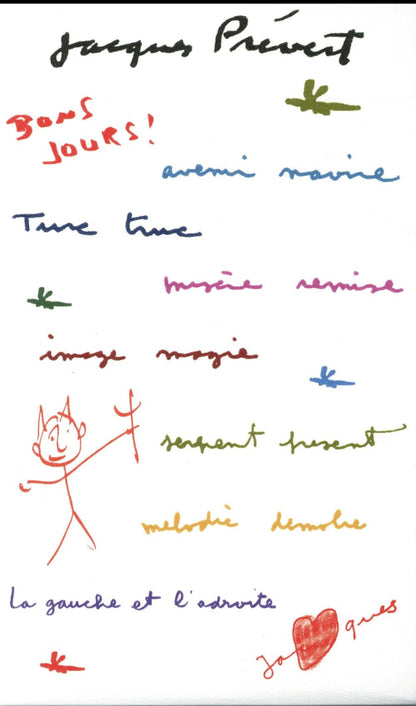 Back cover of Paroles                     (édition à tirage limité avec un livret)