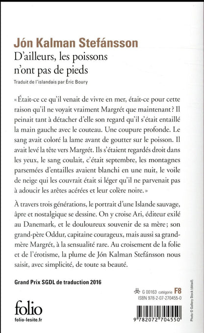 Back cover of D'ailleurs les poissons n'ont pas de pieds