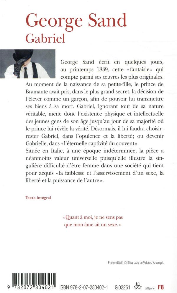 Back cover of Gabriel