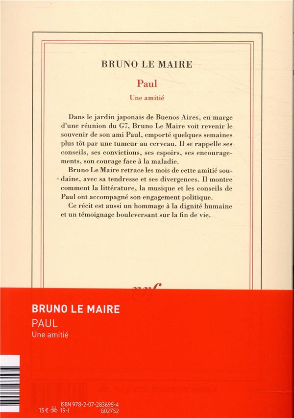 Back cover of Paul ; une amitié