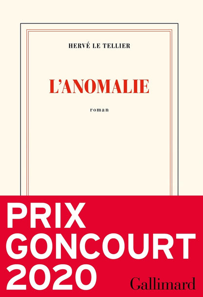 Front cover of L'anomalie                     (prix Goncourt 2020)