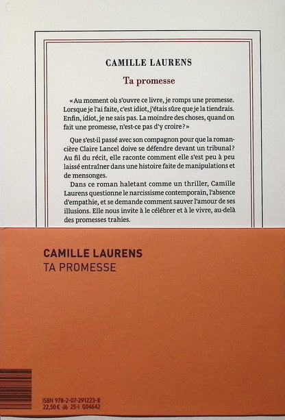 Back cover of Ta promesse