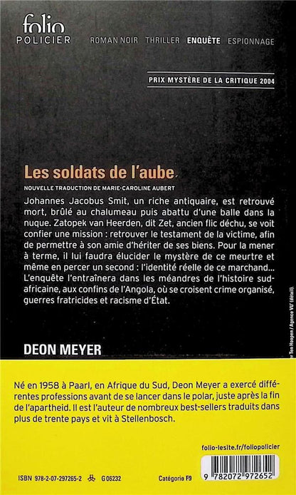 Back cover of Les soldats de l'aube