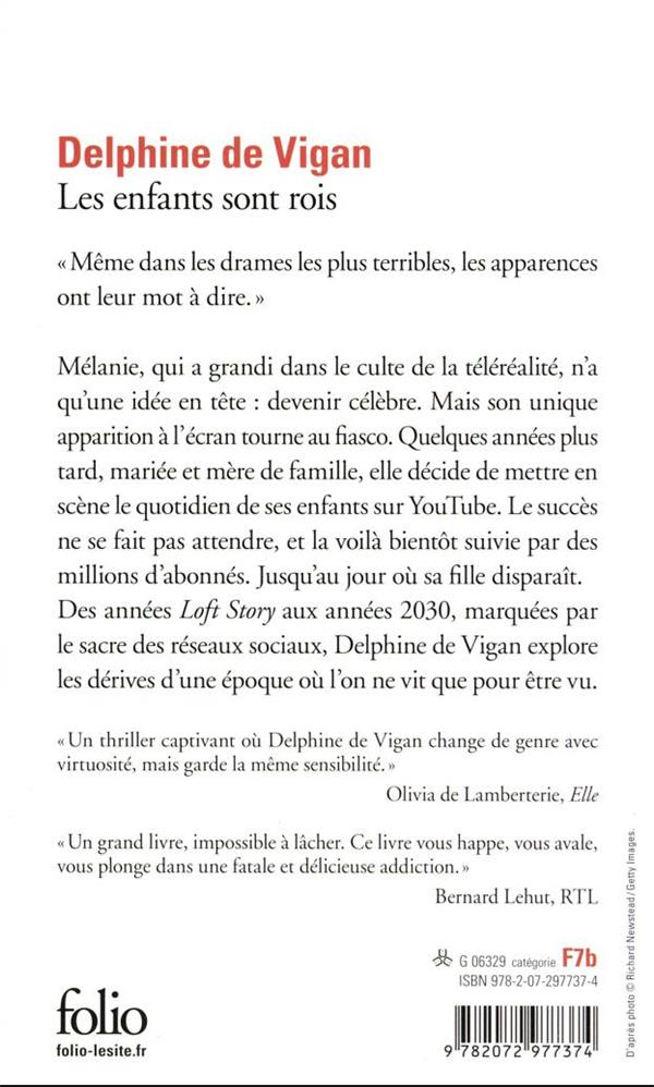 Back cover of Les enfants sont rois