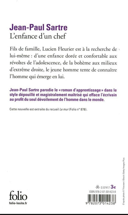 Back cover of L'enfance d'un chef