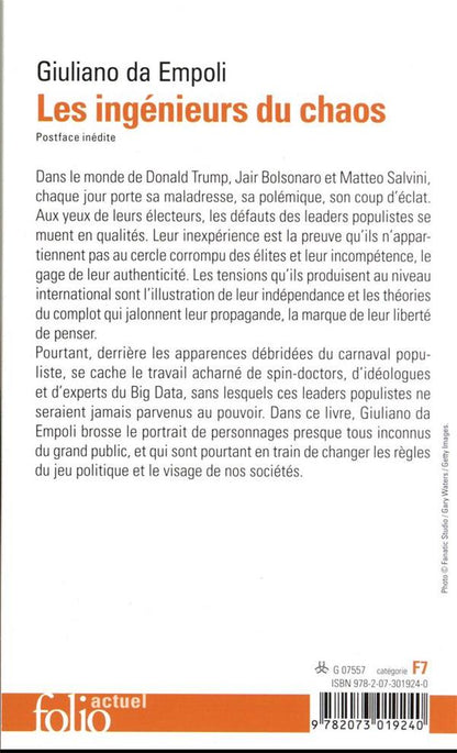 Back cover of Les ingénieurs du chaos                     (préface auteur)