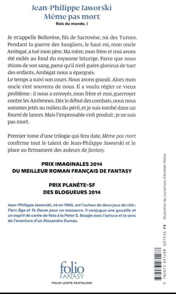 Back cover of Rois du monde Tome 1 : même pas mort