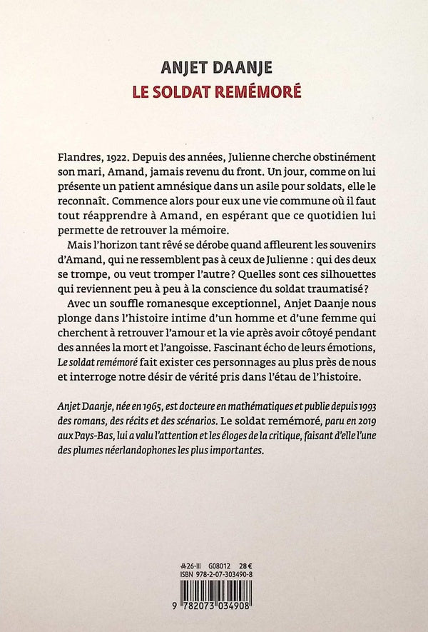Back cover of Le soldat remémoré