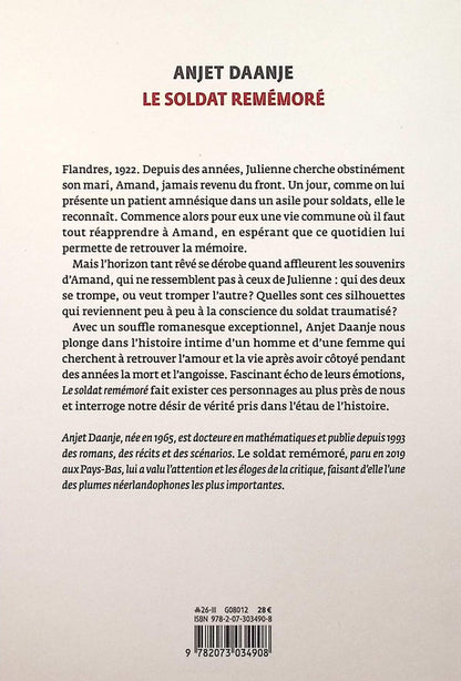 Back cover of Le soldat remémoré