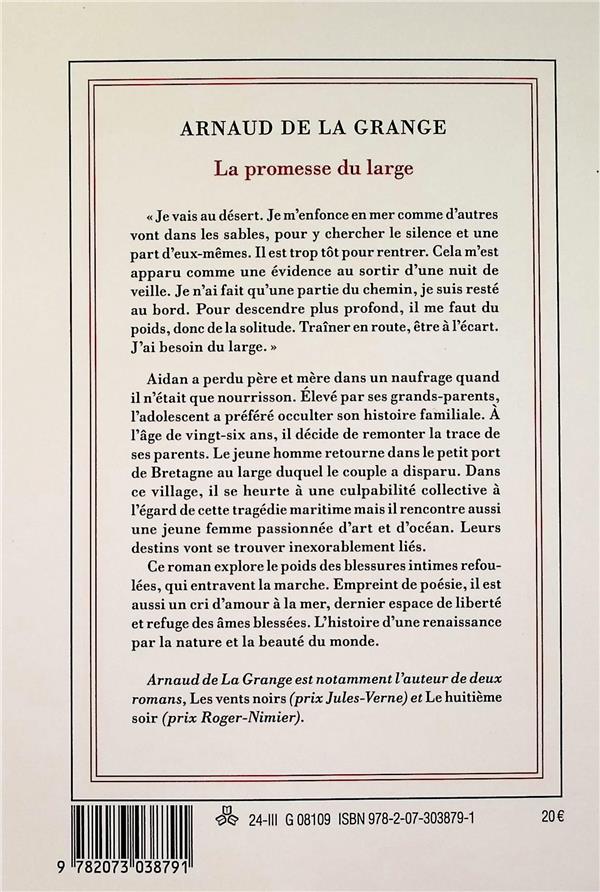 Back cover of La promesse du large