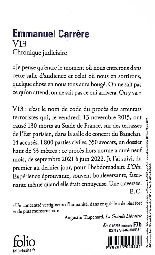 Back cover of V13 : Chronique judiciaire