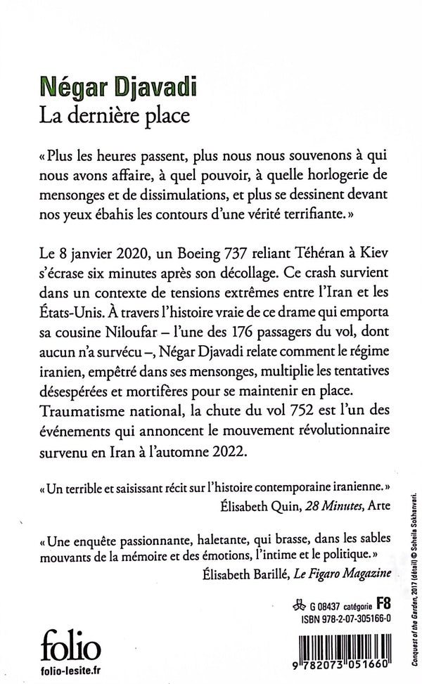 Back cover of La dernière place