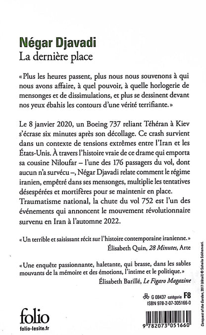 Back cover of La dernière place
