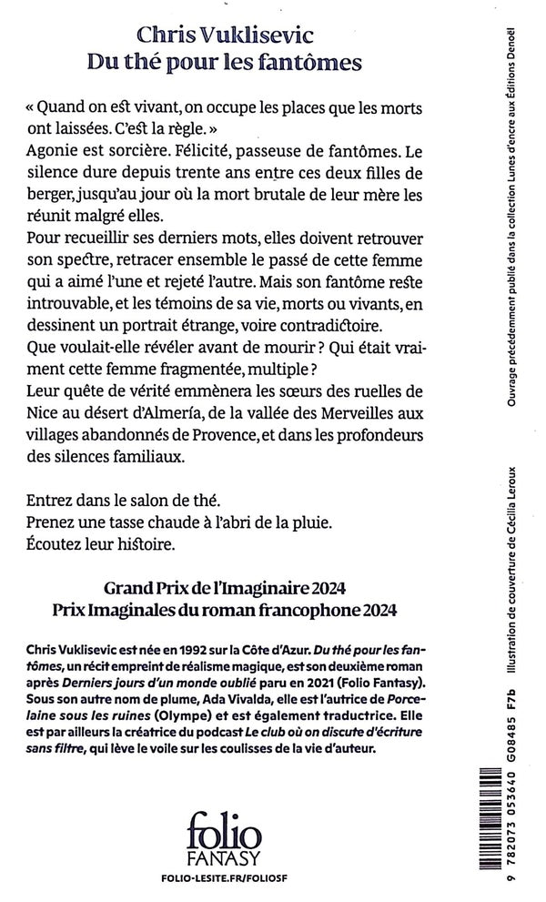 Back cover of Du thé pour les fantômes