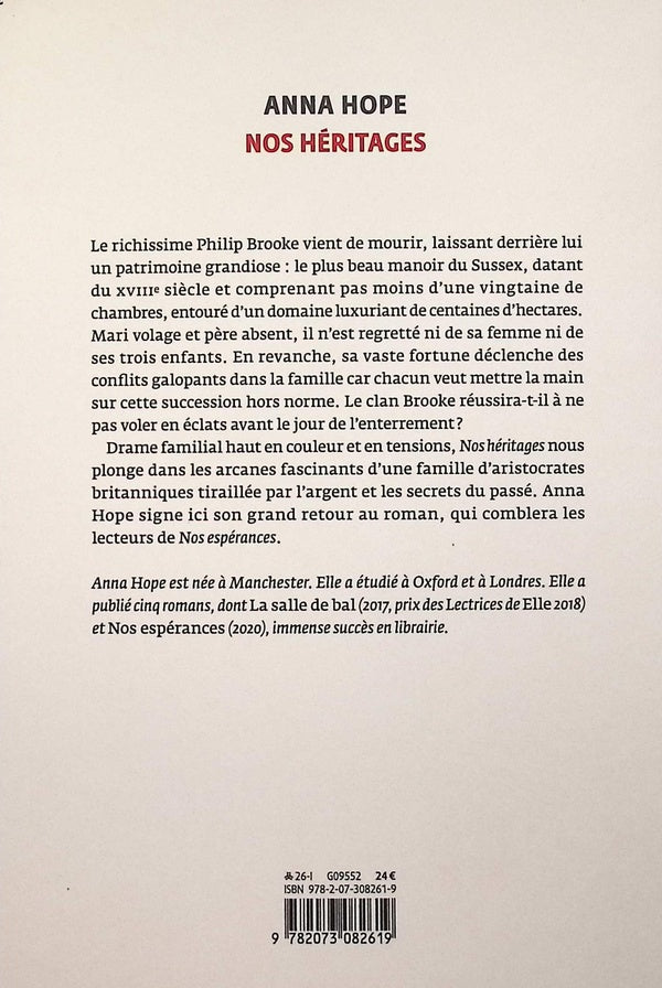 Back cover of Nos héritages