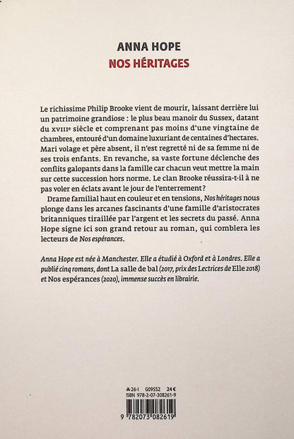 Back cover of Nos héritages