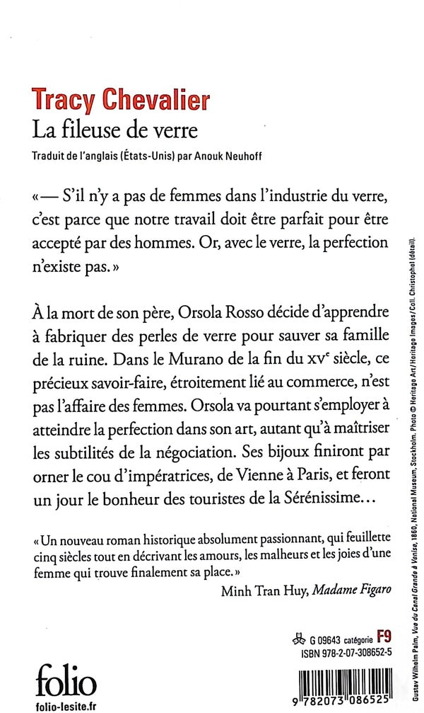 Back cover of La Fileuse de verre
