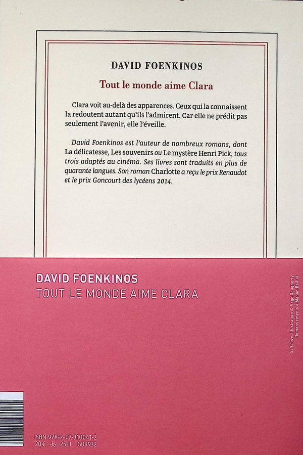 Back cover of Tout le monde aime Clara