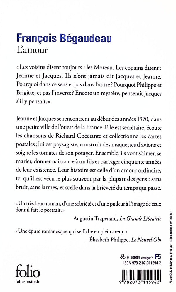 Back cover of L'amour