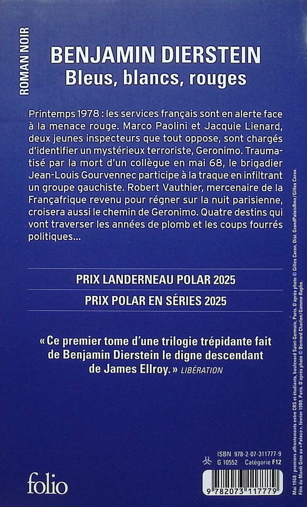 Back cover of Bleus, blancs, rouges