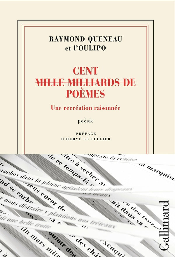 Front cover of Cent (mille milliards de) poèmes : Une recréation raisonnée