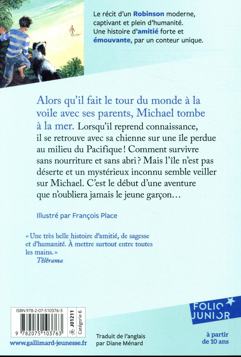 Back cover of Le royaume de Kensuké