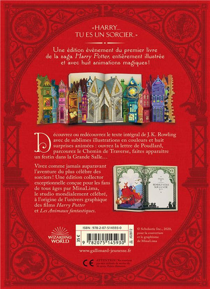 Back cover of Harry Potter Tome 1 : Harry Potter à l'école des sorciers                     (édition collector illustrée par Minalima)