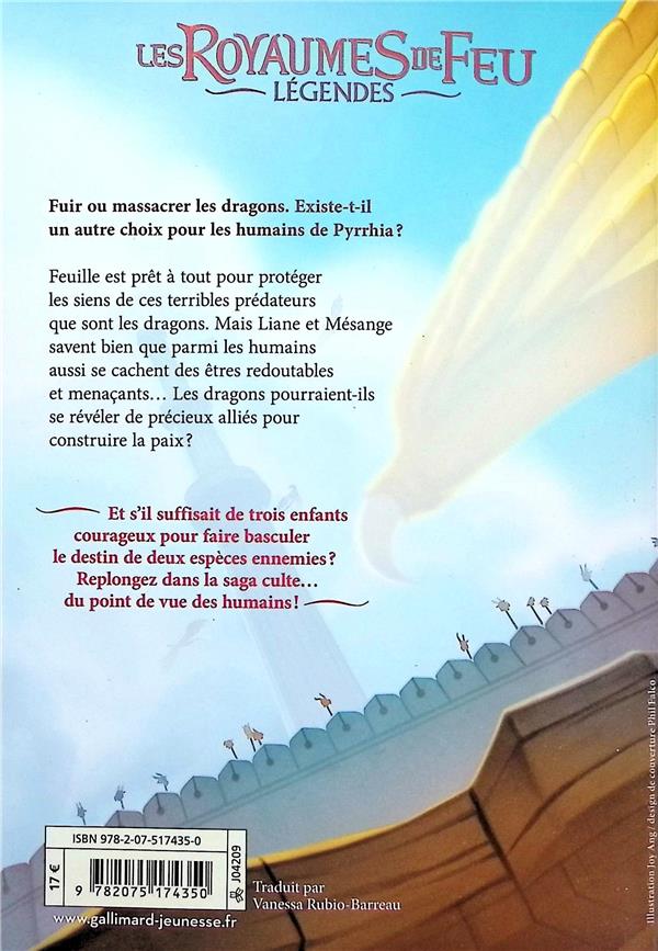 Back cover of Les royaumes de feu - légendes : Tueurs de dragons