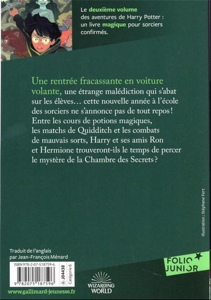 Back cover of Harry Potter Tome 2 : Harry Potter et la chambre des secrets