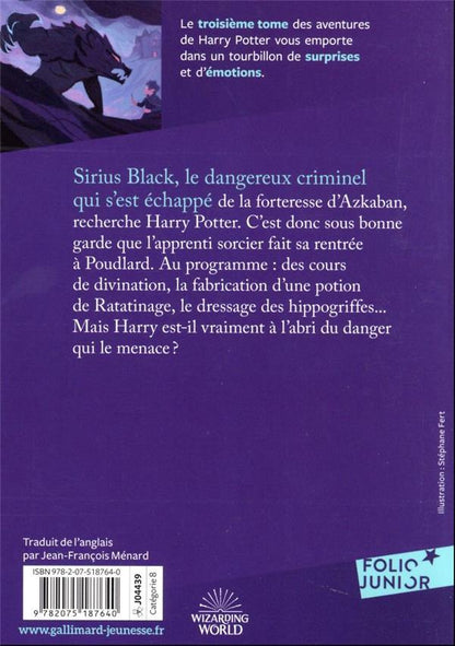 Back cover of Harry Potter Tome 3 : Harry Potter et le prisonnier d'Azkaban