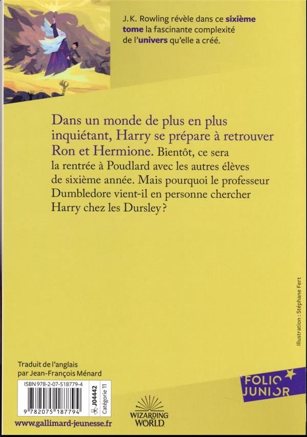 Back cover of Harry Potter Tome 6 : Harry Potter et le prince de sang-mêlé