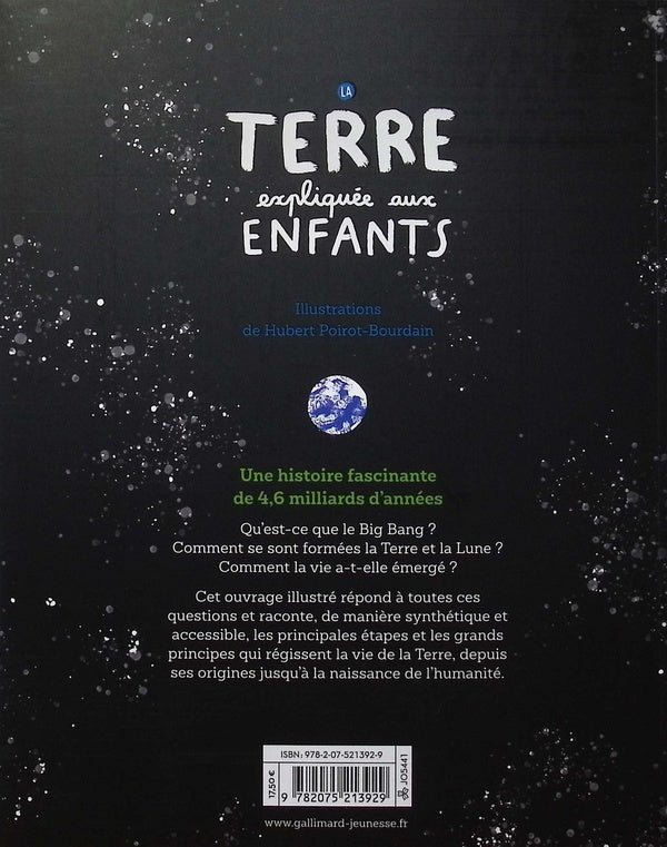 Back cover of La Terre expliquée aux enfants